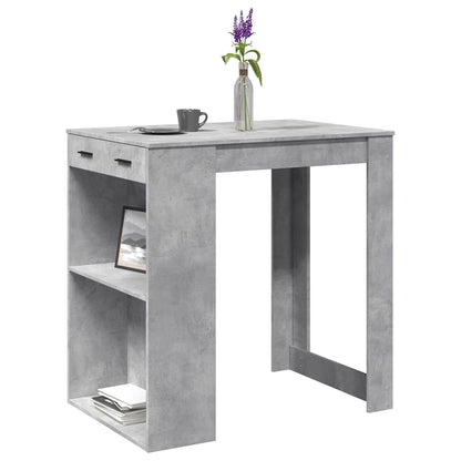 Tavolo da Bar Grigio Cemento 102x70x103,5 cm in Truciolato | homemem39
