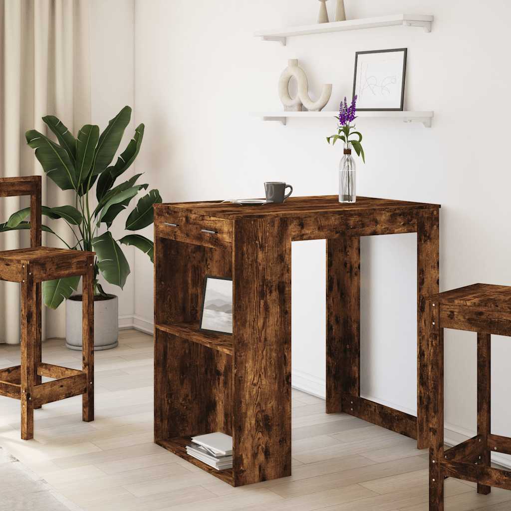 Tavolo Bar Rovere Artigianale 102x70x103,5 cm in Truciolato | homemem39