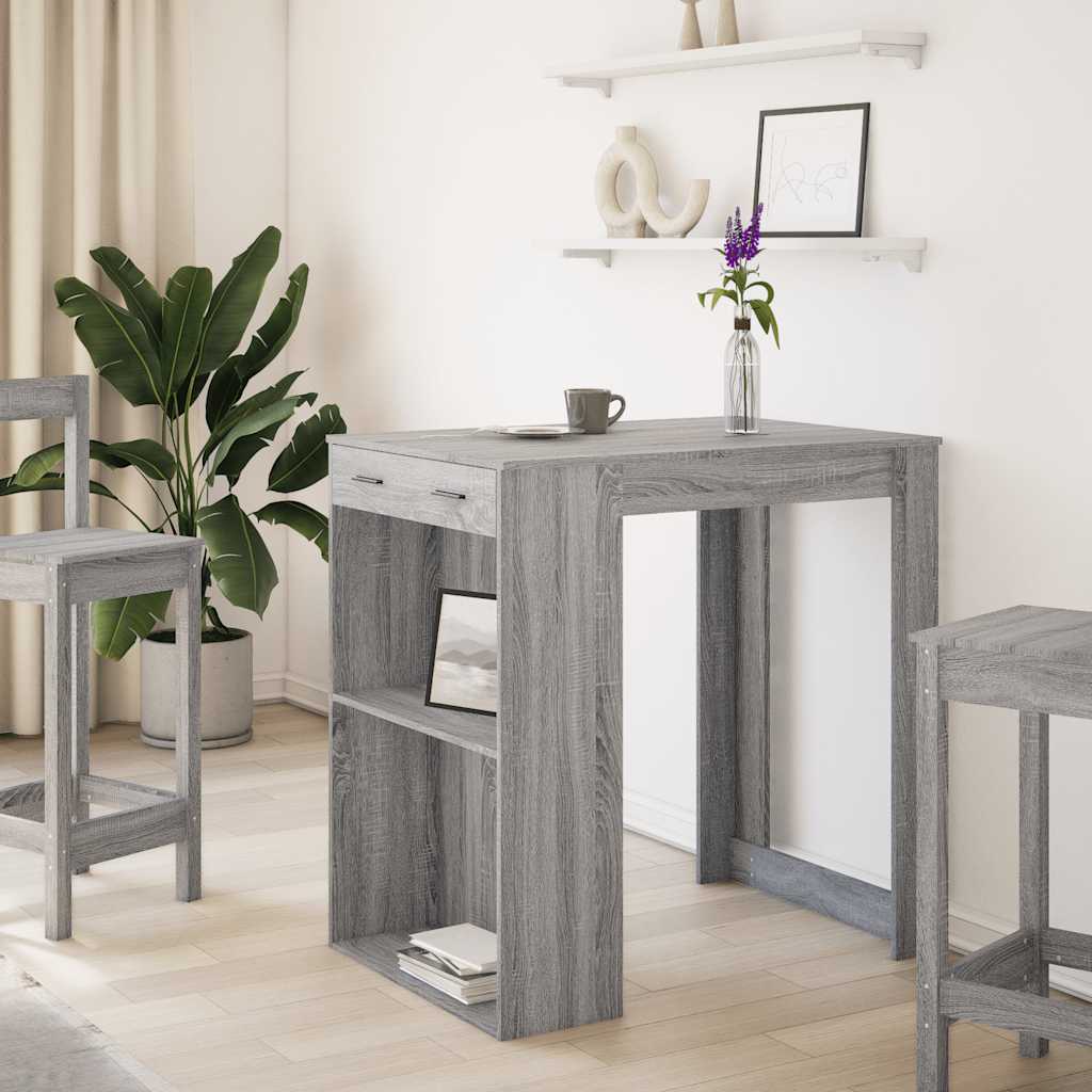 Tavolo da Bar Grigio Sonoma 102x70x103,5 cm in Truciolato | homemem39