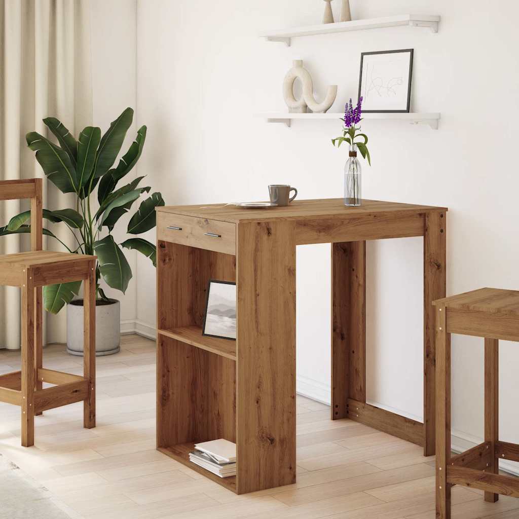 Tavolo Bar Rovere Artigianale 102x70x103,5 cm in Truciolato | homemem39