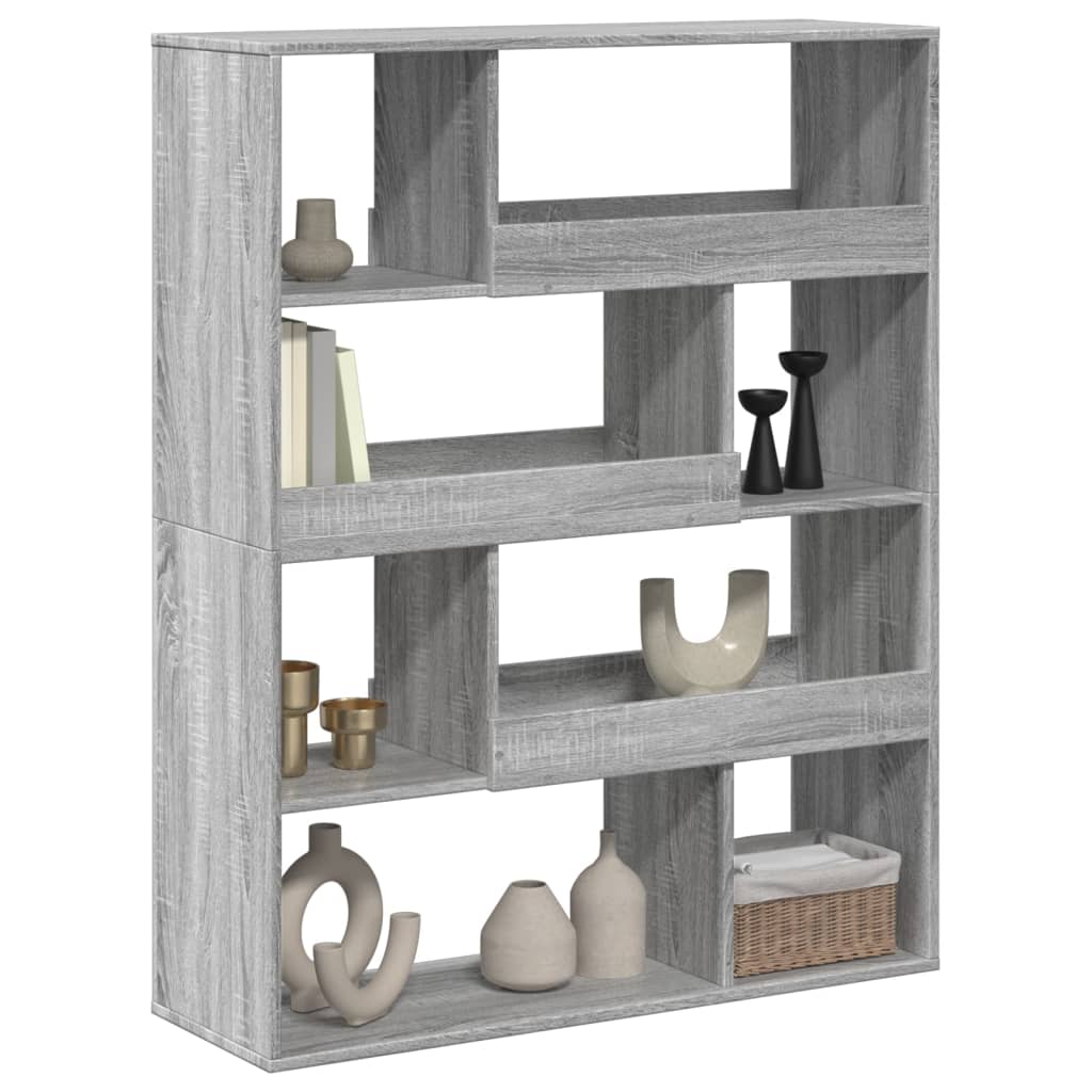 Libreria Grigio Sonoma 100x33x125,5 cm in Legno Multistrato | homemem39