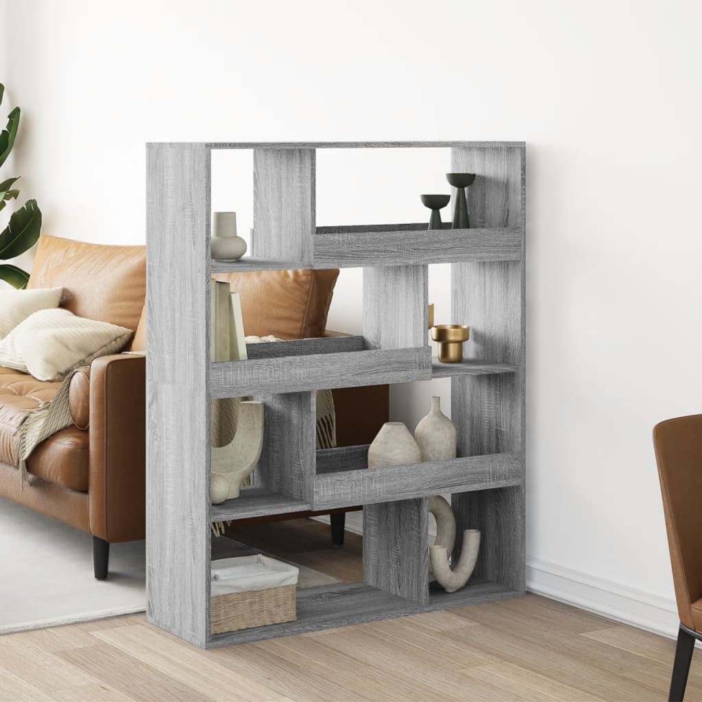 Libreria Grigio Sonoma 100x33x125,5 cm in Legno Multistrato | homemem39