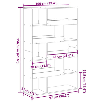 Libreria Rovere Sonoma 100x33x156,5 cm in Truciolato | homemem39
