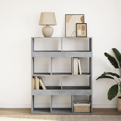 Libreria Grigio Cemento 100x33x125,5 cm in Legno Multistrato | homemem39