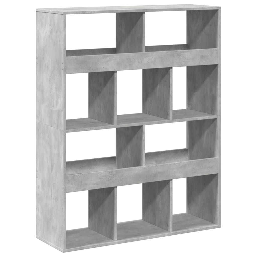 Libreria Grigio Cemento 100x33x125,5 cm in Legno Multistrato | homemem39