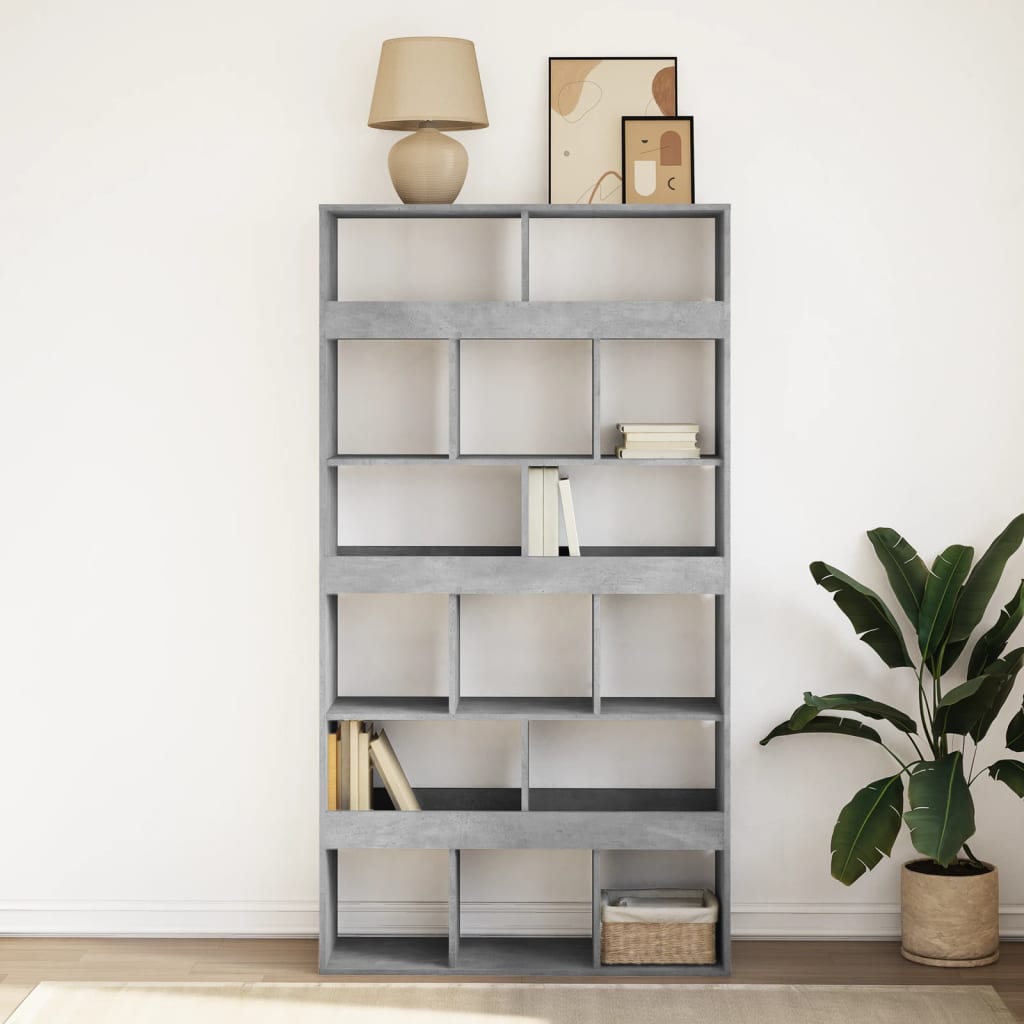 Libreria Grigio Cemento 100x33x187,5 cm in Truciolato | homemem39