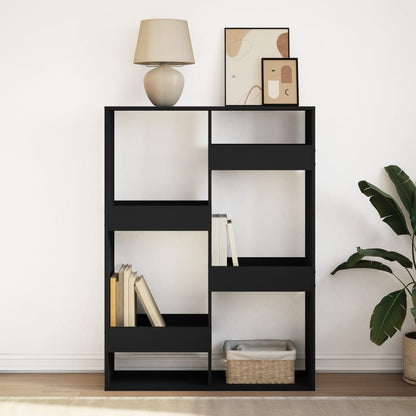 Libreria Nera 100x33x135 cm in Legno Multistrato | homemem39