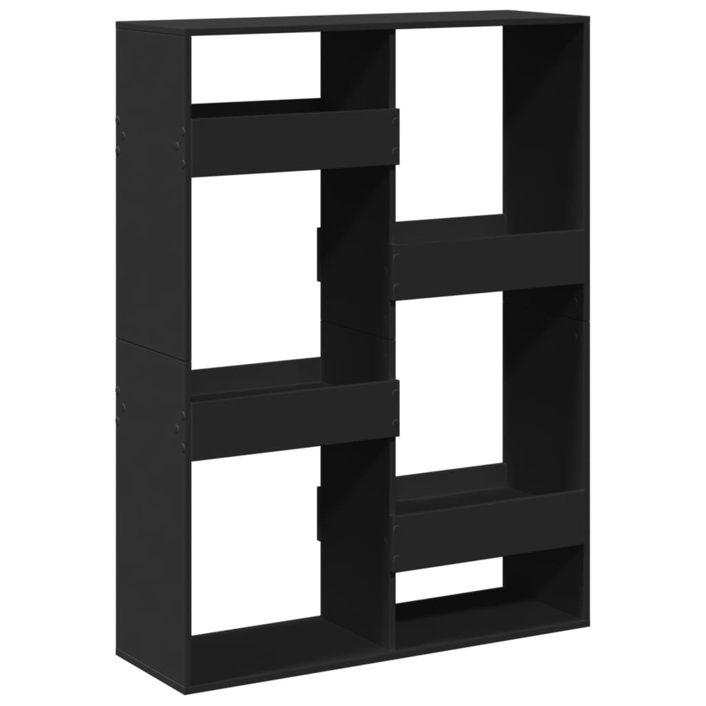 Libreria Nera 100x33x135 cm in Legno Multistrato | homemem39