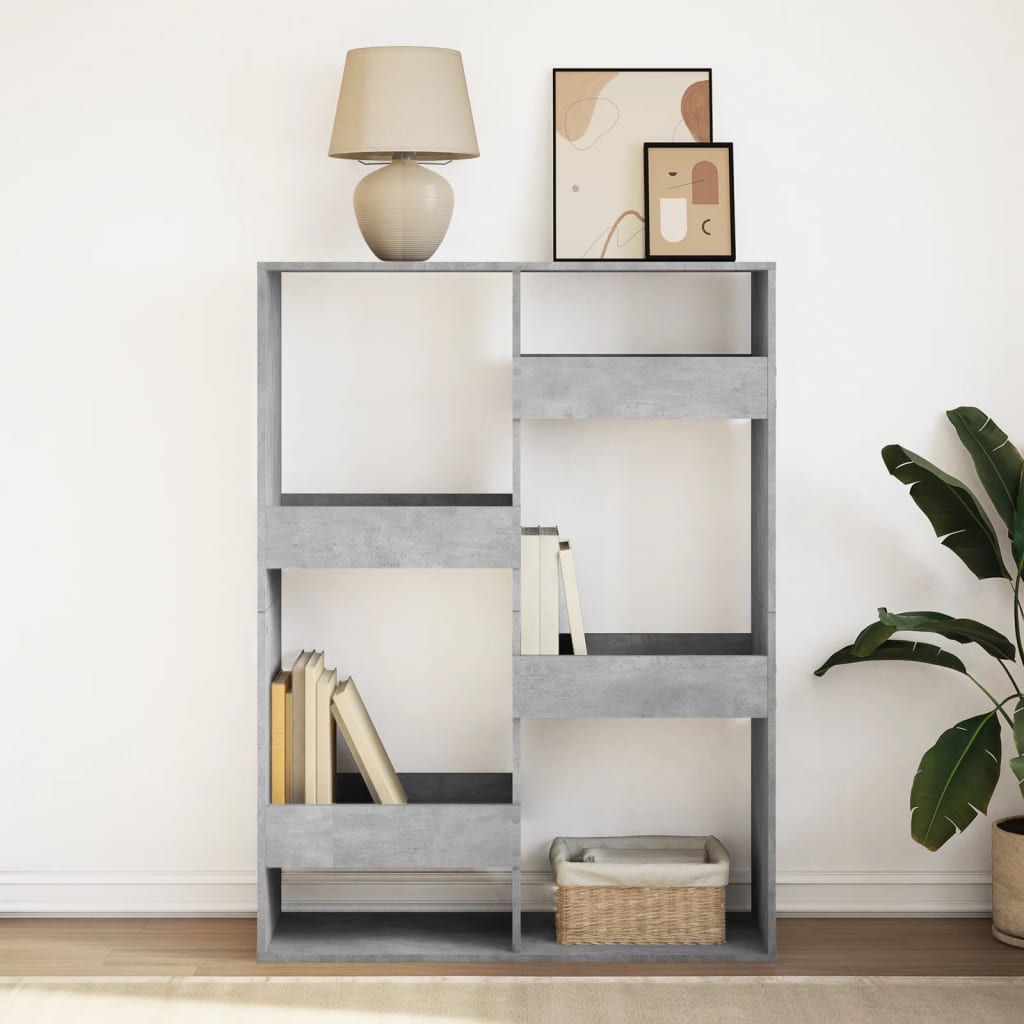 Libreria Grigio Cemento 100x33x135 cm in Legno Multistrato | homemem39