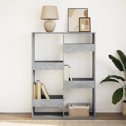 Libreria Grigio Cemento 100x33x135 cm in Legno Multistrato | homemem39