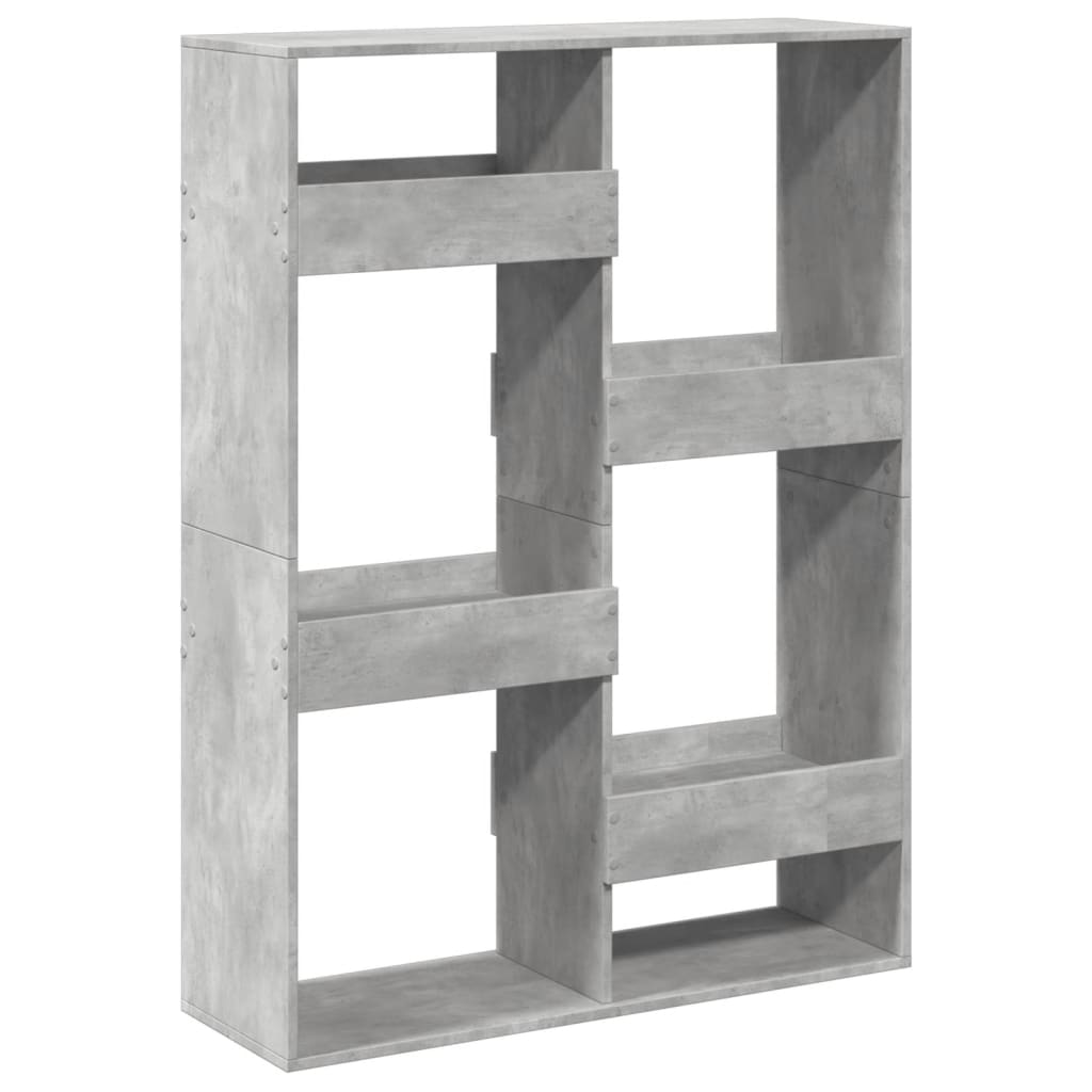 Libreria Grigio Cemento 100x33x135 cm in Legno Multistrato | homemem39