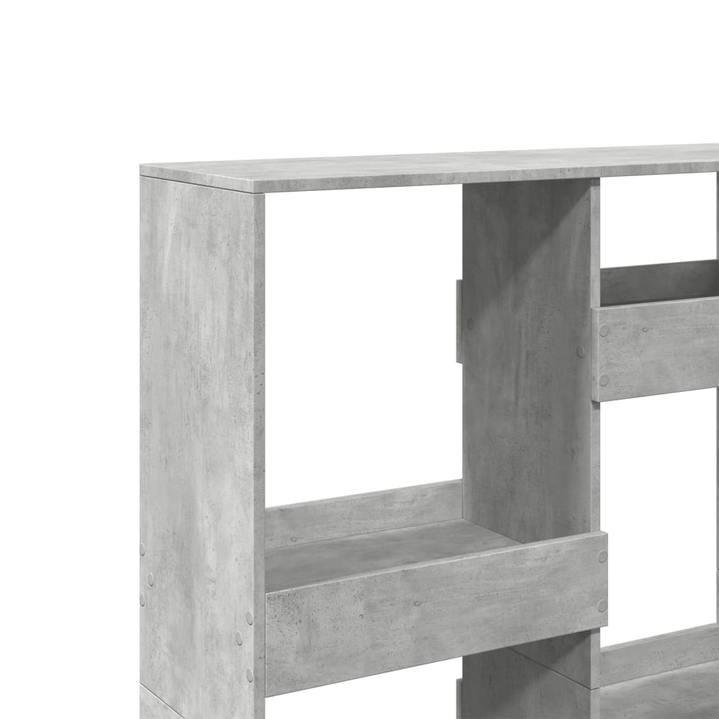 Libreria Grigio Cemento 100x33x135 cm in Legno Multistrato | homemem39