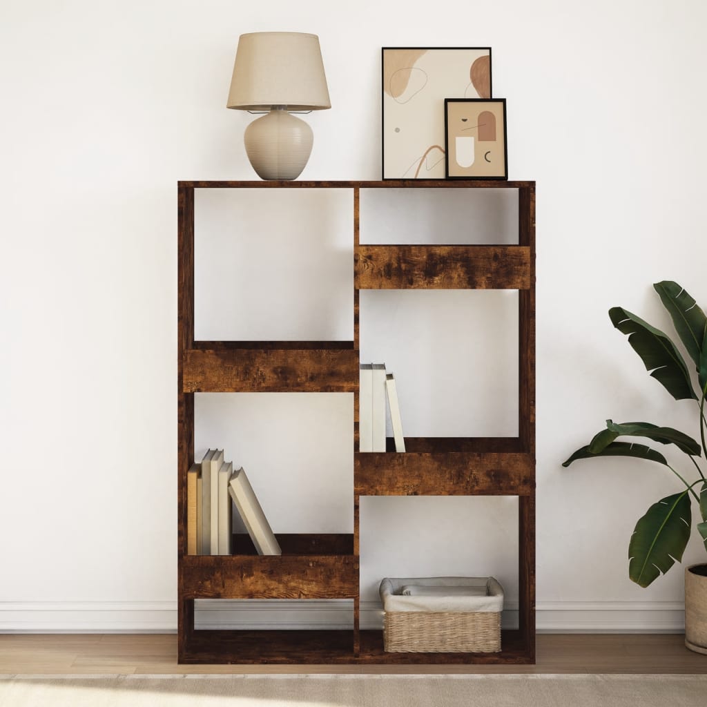 Libreria Rovere Fumo 100x33x135 cm in Legno Multistrato | homemem39