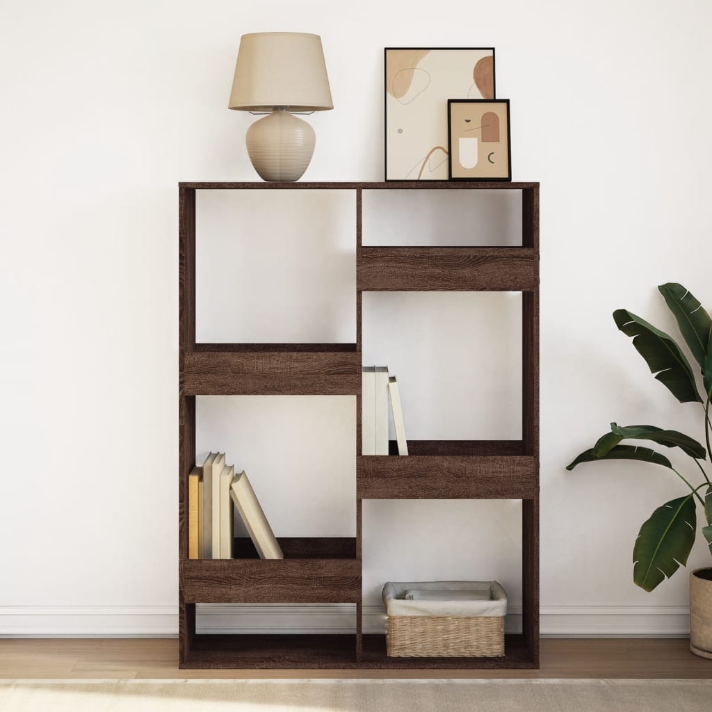 Libreria Rovere Marrone 100x33x135 cm in Legno Multistrato | homemem39