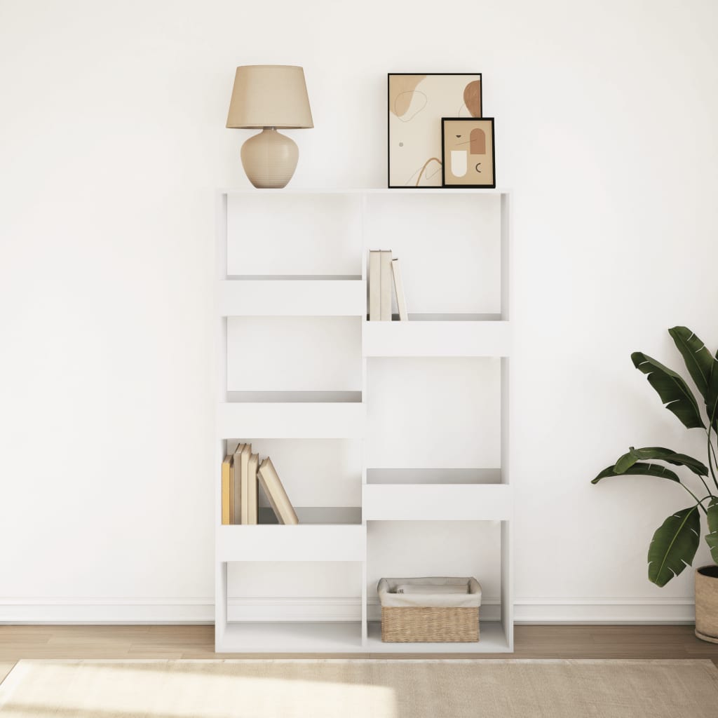 Libreria Bianca 100x33x155,5 cm in Legno Multistrato | homemem39