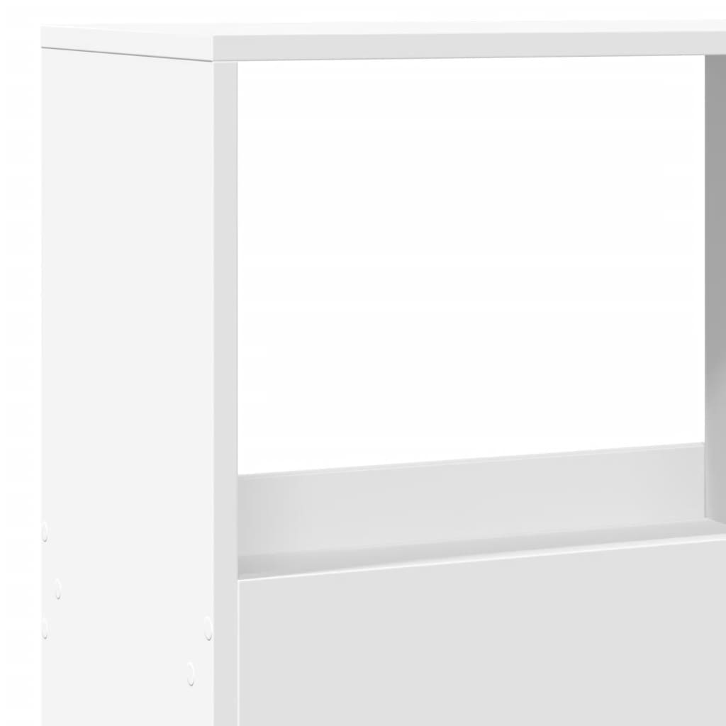 Libreria Bianca 100x33x155,5 cm in Legno Multistrato | homemem39