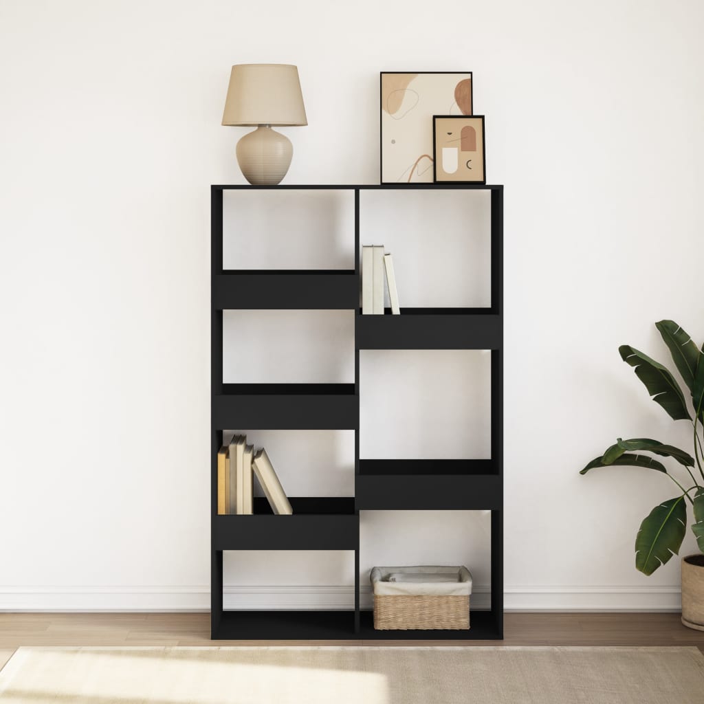 Libreria Nera 100x33x155,5 cm in Legno Multistrato | homemem39
