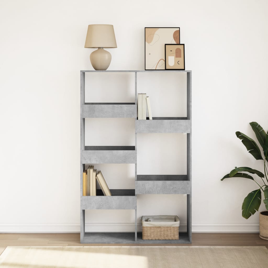 Libreria Grigio Cemento 100x33x155,5 cm in Legno Multistrato | homemem39