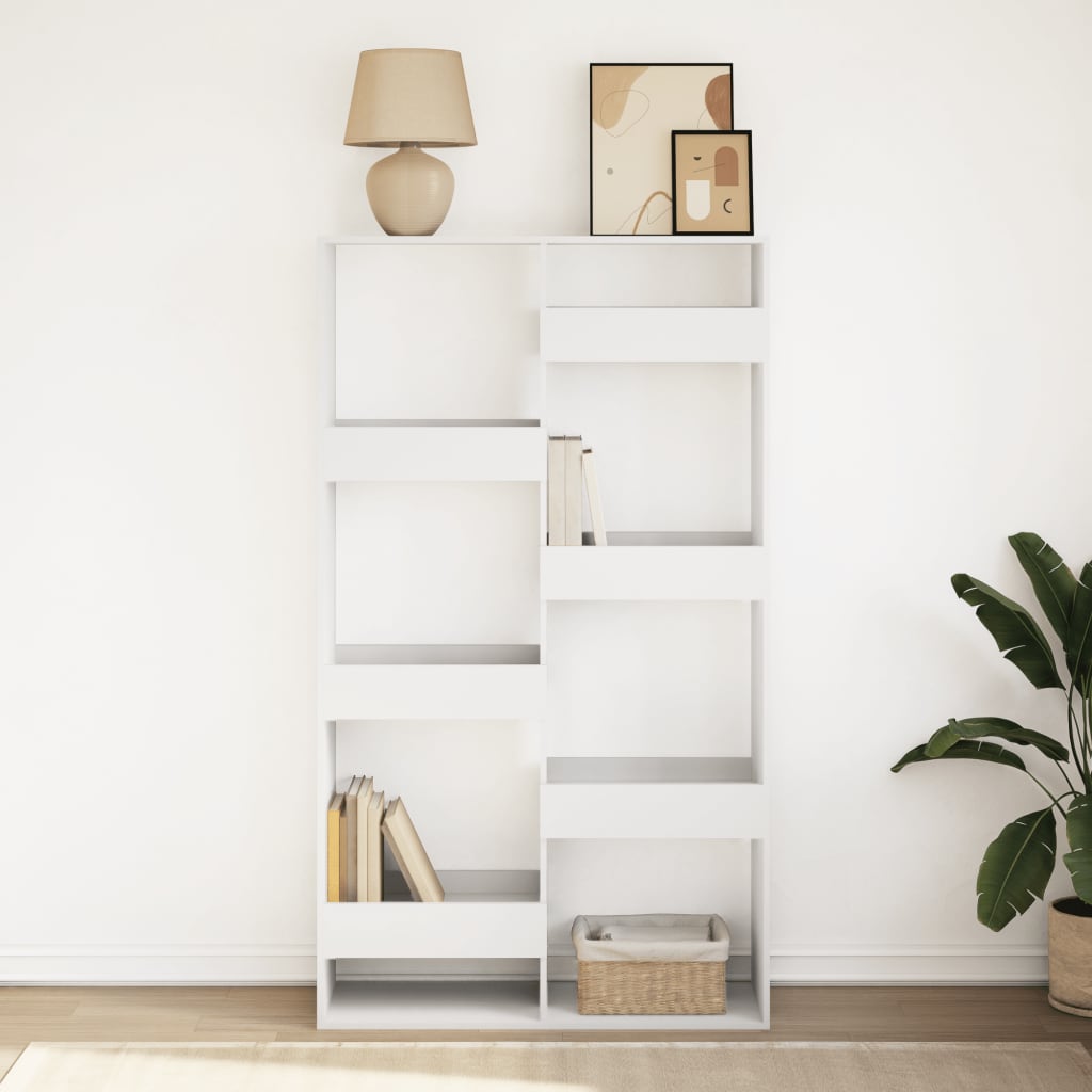 Libreria Bianca 100x33x175 cm in Legno Multistrato | homemem39