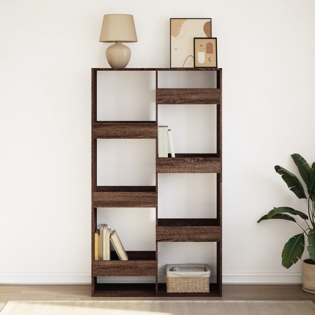 Libreria Rovere Marrone 100x33x175 cm in Legno Multistrato | homemem39