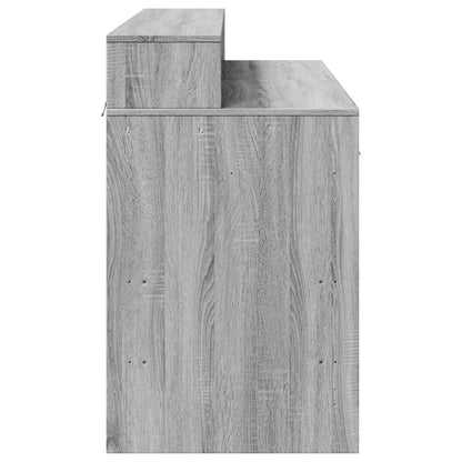Scrivania con Luci LED Grigio Sonoma 120x55x91cm in Multistrato - homemem39