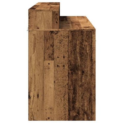 Scrivania con Luci LED Legno Antico 120x55x91 cm in Multistrato - homemem39