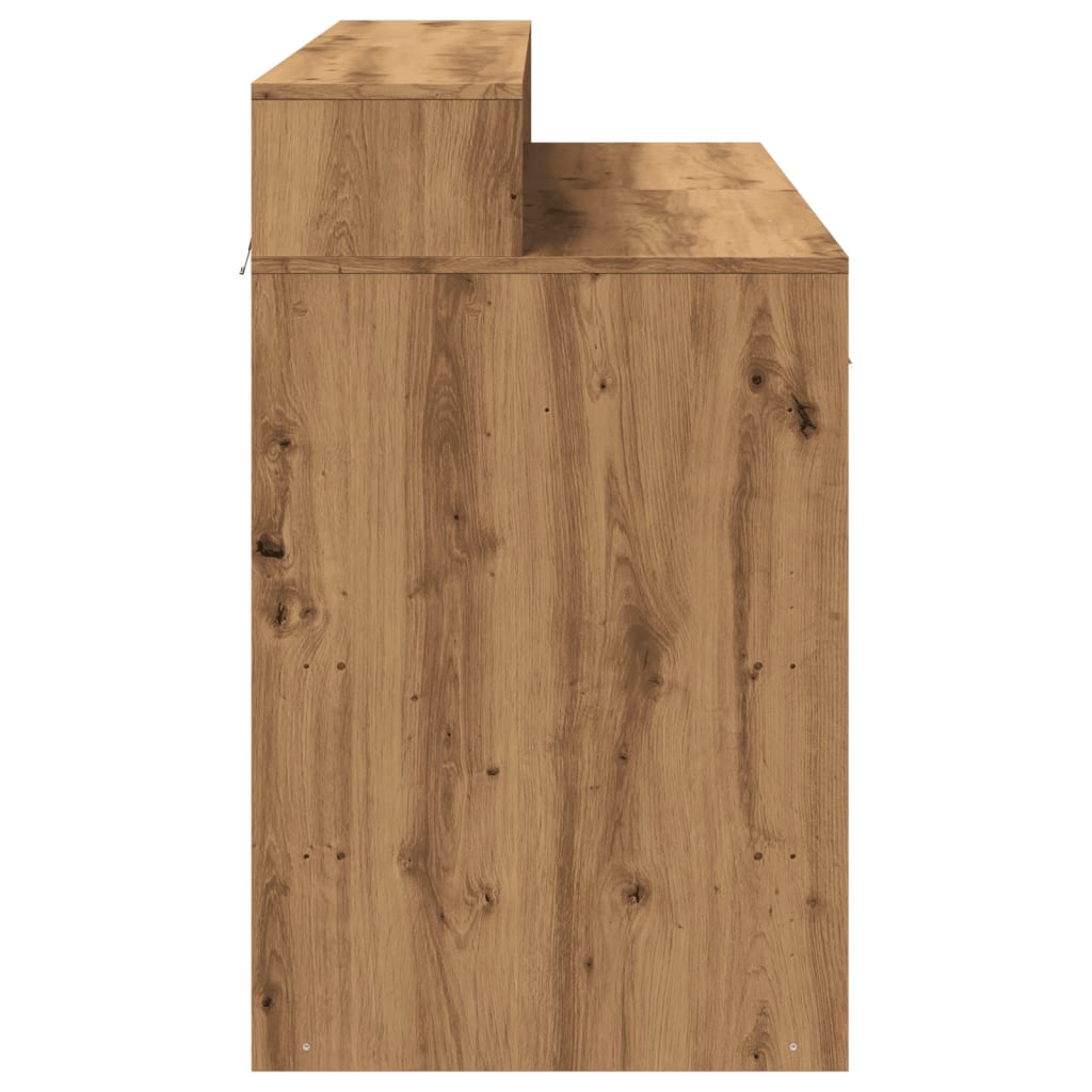 Scrivania con Luci LED Rovere 120x55x91 cm in Legno Multistrato - homemem39