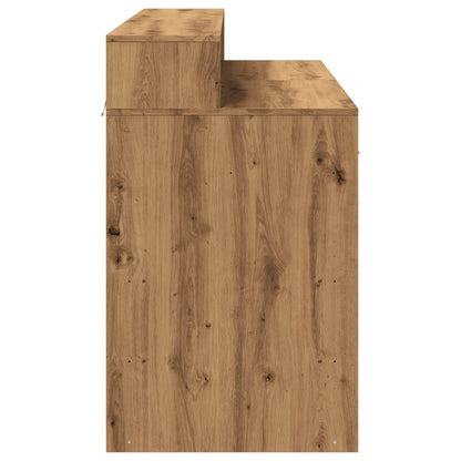 Scrivania con Luci LED Rovere 120x55x91 cm in Legno Multistrato - homemem39