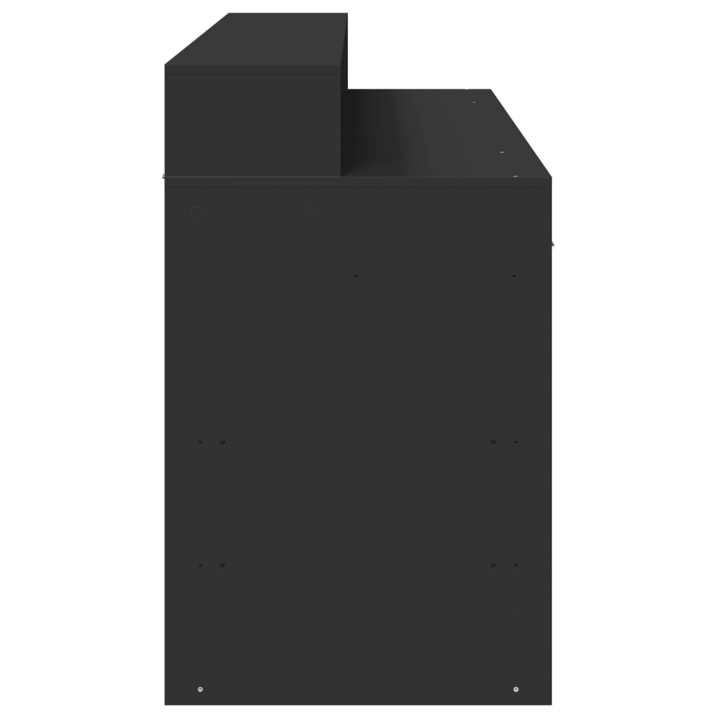 Scrivania con Luci LED Nera 140x55x91 cm in Legno Multistrato - homemem39