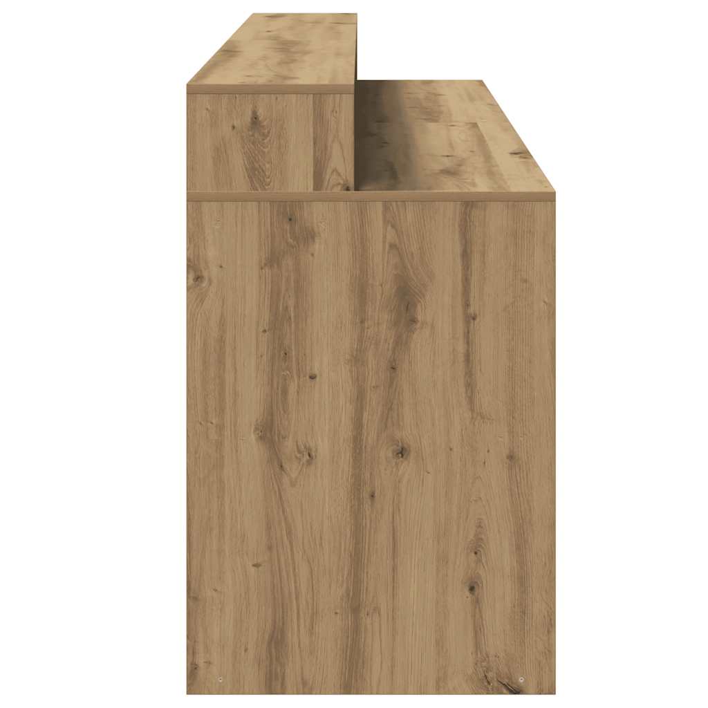 Scrivania con LED Rovere Artigianale 200x55x91 cm in Truciolato | homemem39