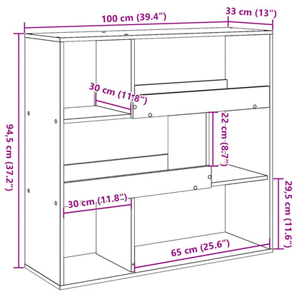 Libreria Rovere Sonoma 100x33x94,5 cm in Truciolato | homemem39