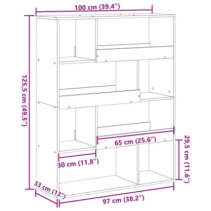 Divisorio Stanza Bianco 100x33x125,5 cm in Truciolato | homemem39