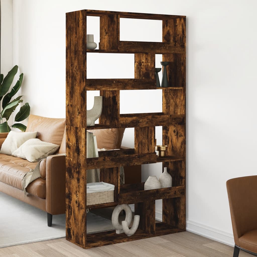 Libreria Rovere Fumo 100x33x187,5 cm in Truciolato | homemem39