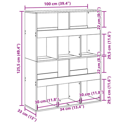 Divisorio Stanza Bianco 100x33x125,5 cm in Truciolato | homemem39