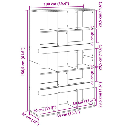 Libreria Grigio Sonoma 100x33x156,5 cm in Truciolato | homemem39