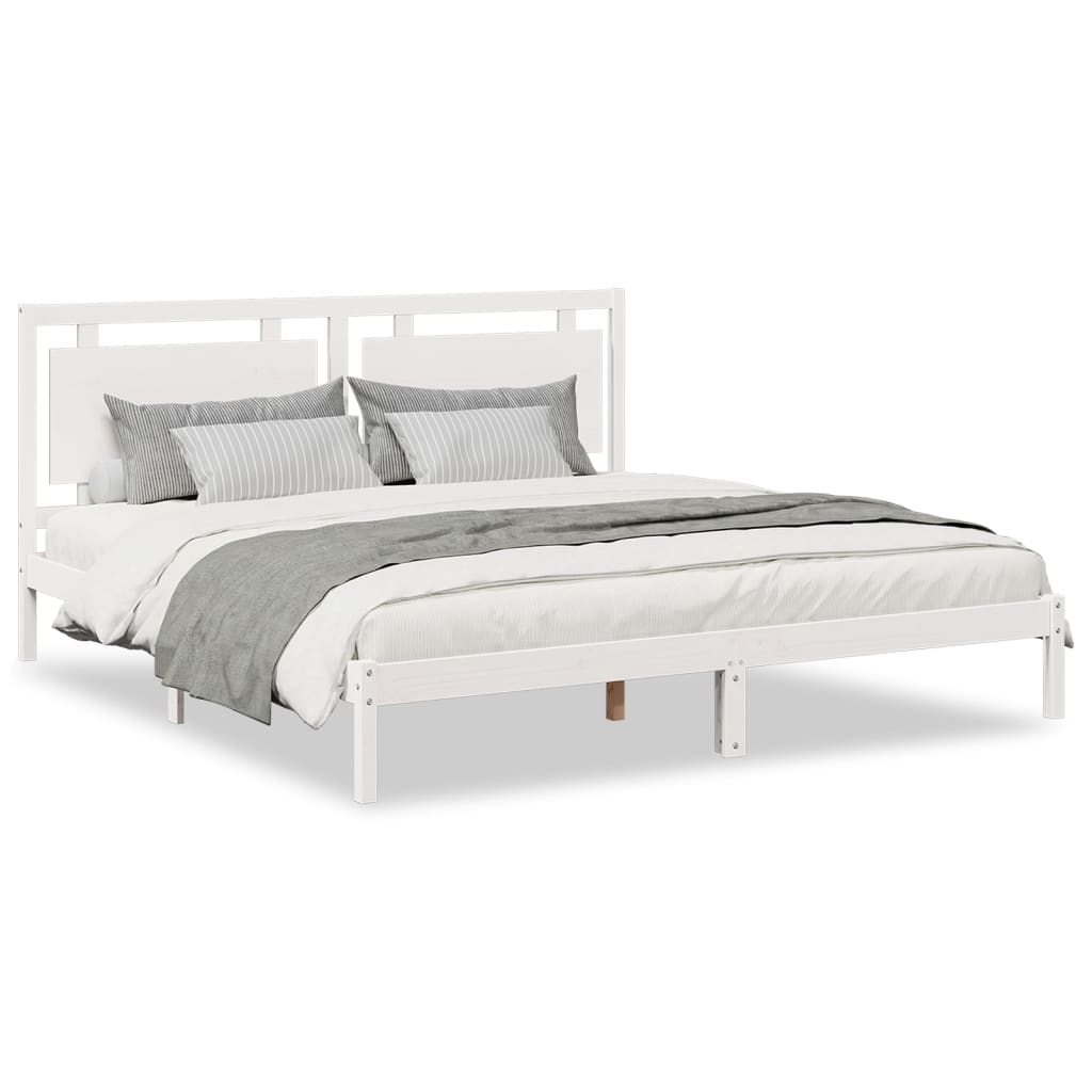Giroletto Extra Lungo senza Materasso Bianco 200x210cm Massello | homemem39