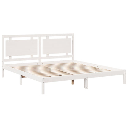 Giroletto Extra Lungo senza Materasso Bianco 200x210cm Massello | homemem39