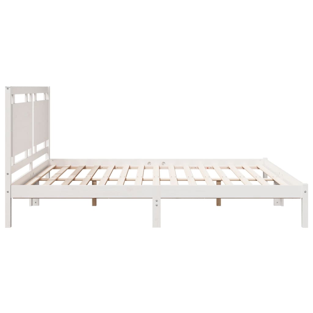 Giroletto Extra Lungo senza Materasso Bianco 200x210cm Massello | homemem39