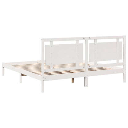 Giroletto Extra Lungo senza Materasso Bianco 200x210cm Massello | homemem39