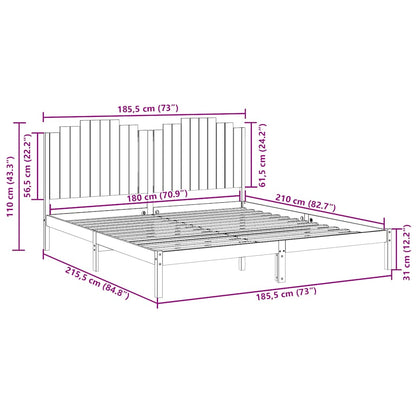 Giroletto Extra Lungo senza Materasso 180x210 cm Legno Massello - homemem39