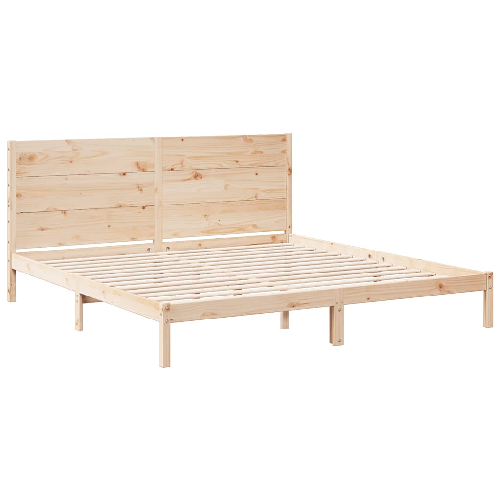 Giroletto Extra Lungo senza Materasso 200x220 cm Legno Massello | homemem39