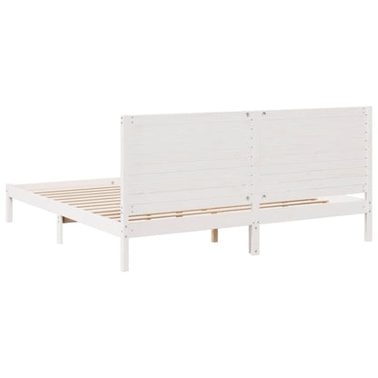Giroletto Extra Lungo senza Materasso Bianco 200x210cm Massello | homemem39