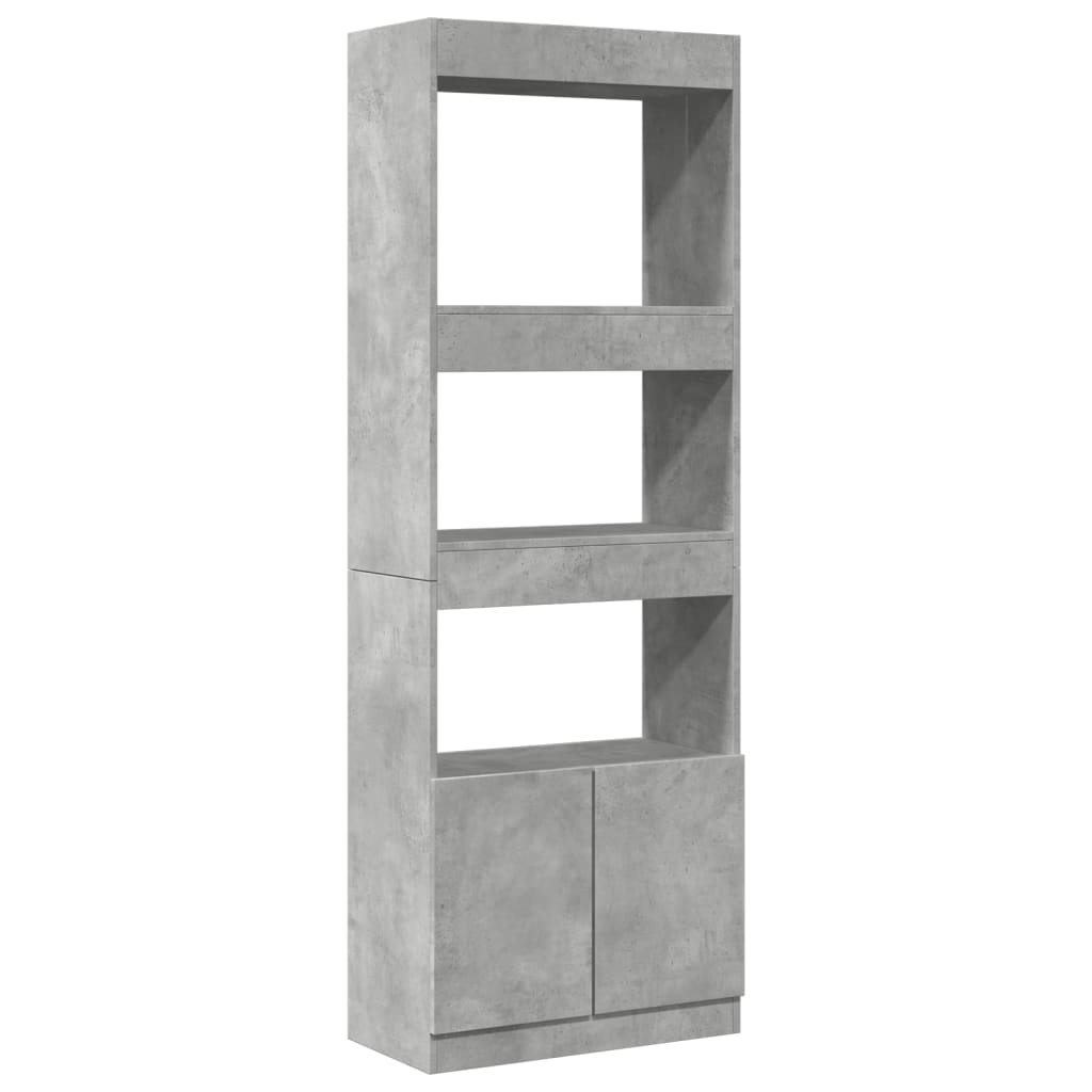 Credenza Grigio Cemento 63x33x180 cm in Truciolato | homemem39