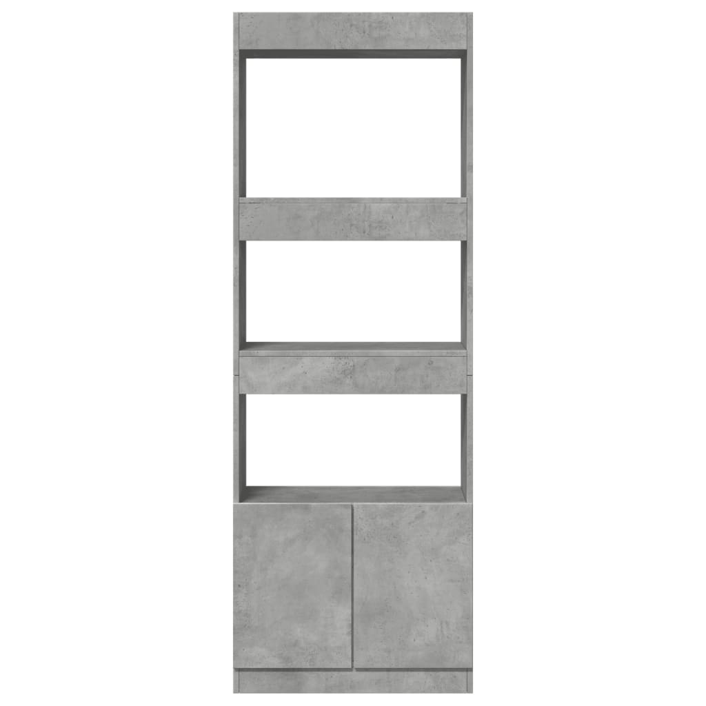 Credenza Grigio Cemento 63x33x180 cm in Truciolato | homemem39