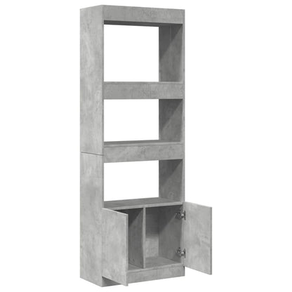 Credenza Grigio Cemento 63x33x180 cm in Truciolato | homemem39