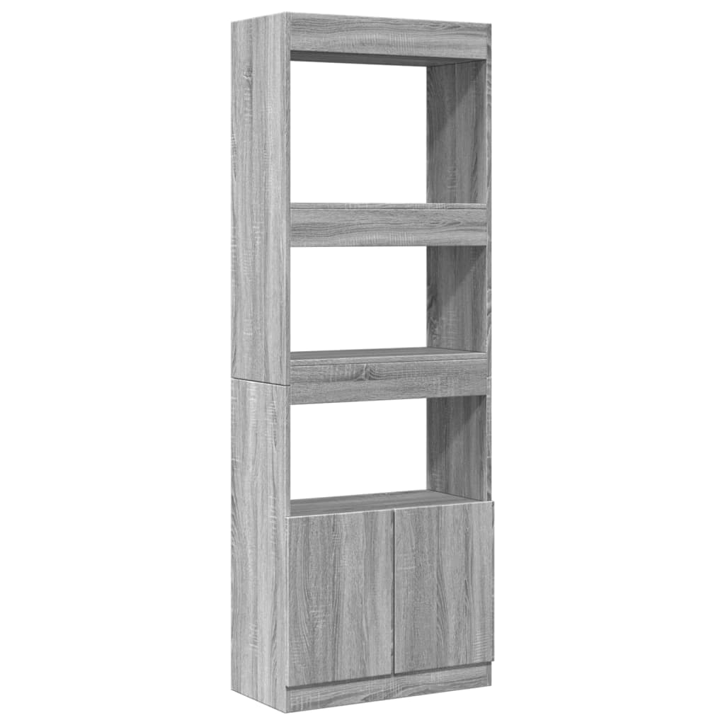 Credenza Grigio Sonoma 63x33x180 cm in Truciolato | homemem39