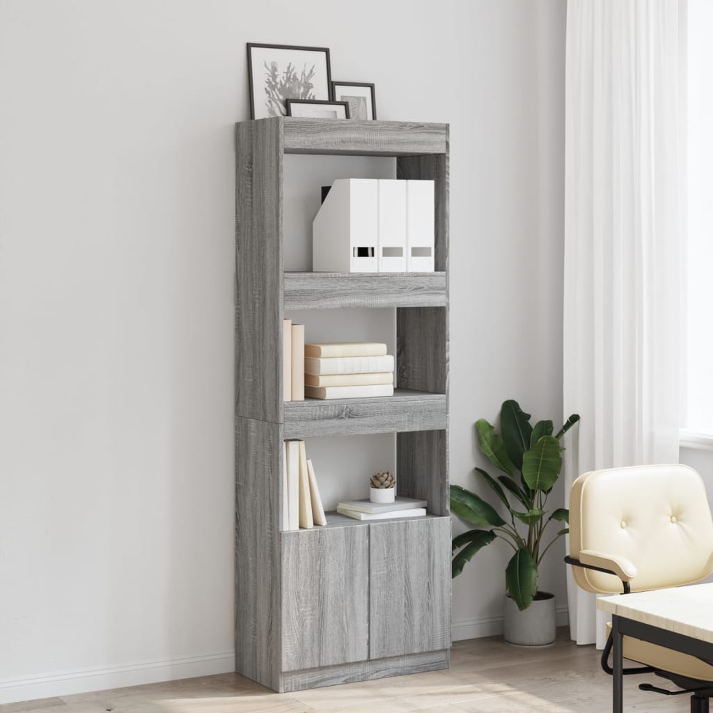 Credenza Grigio Sonoma 63x33x180 cm in Truciolato | homemem39