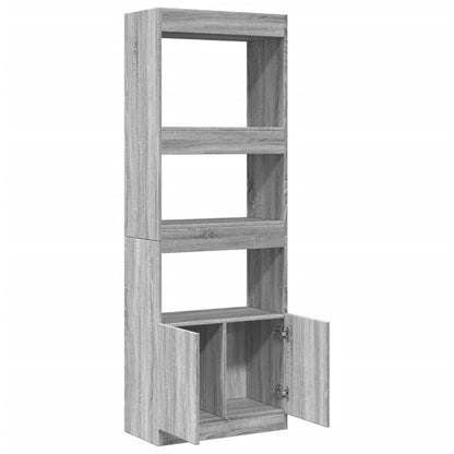 Credenza Grigio Sonoma 63x33x180 cm in Truciolato | homemem39