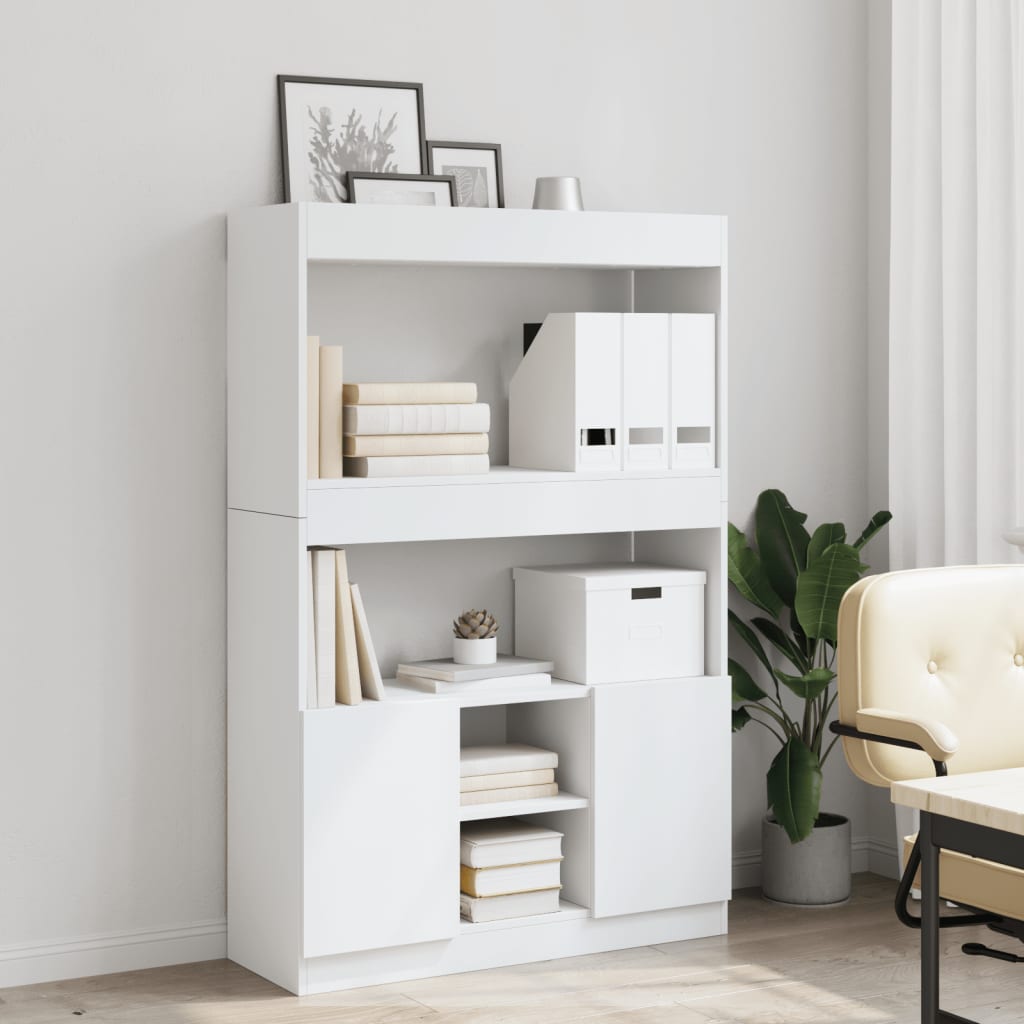 Credenza Bianca 92x33x140 cm in Truciolato | homemem39