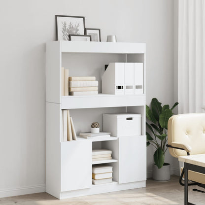 Credenza Bianca 92x33x140 cm in Truciolato | homemem39